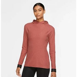 Nike Women's Pro Icon Clash Warm Hooded Long Sleeve Top Medium Pullover